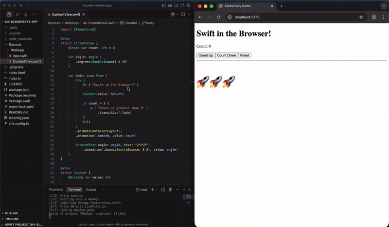 Elementary Demo Split Screen
